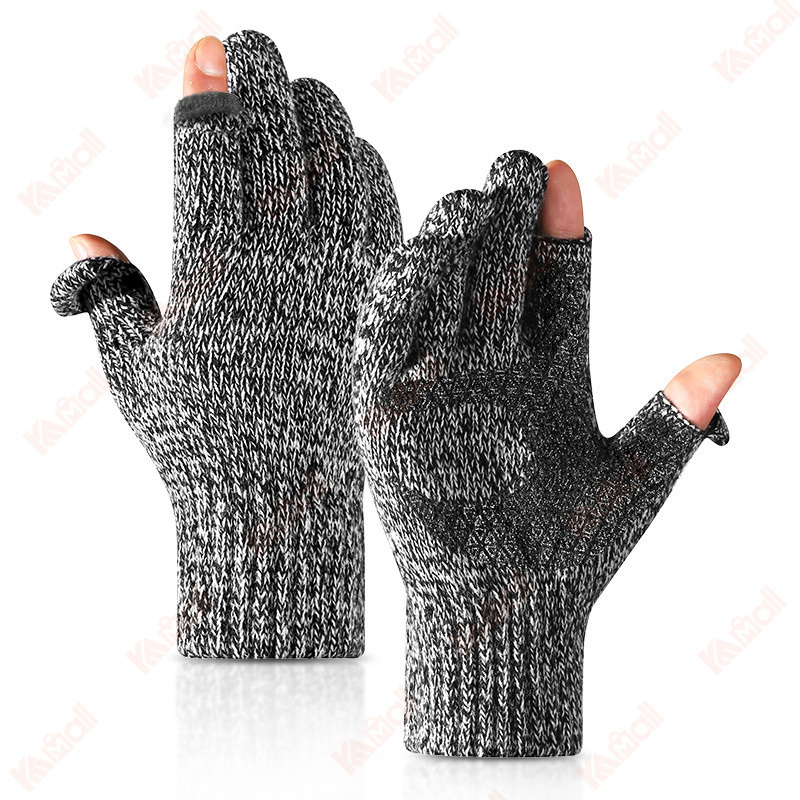 men's autumn and winter windproof fleece gloves